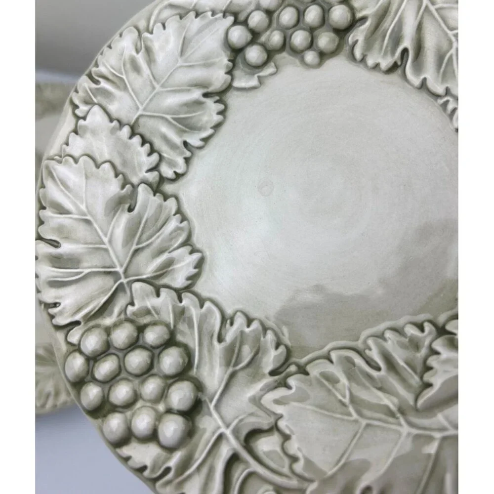 Williams Sonoma Napa Sage Italy Leaf Grape Dessert Bread Appetizer Plates 7